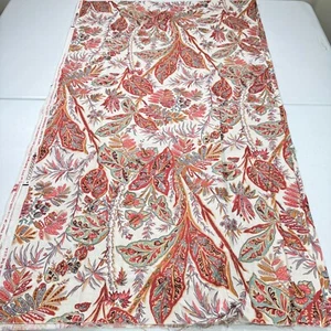 waverly upholstery fabric floral red cotton 51x91 2.5 yard spice island - Picture 1 of 14
