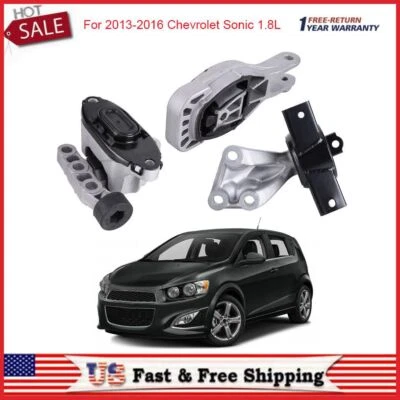 For 2013-2016 Chevrolet Sonic 1.8L Auto Motor & Transmission Mount Set N272 2014 - Imagem 1 de 4