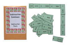 Teacher Made Math Learning Center Educational Resource Game Subtraction Dominoes