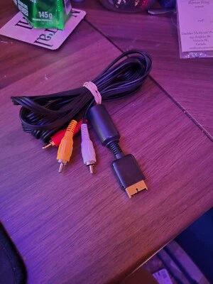 Cable de audio y video oficial OEM Sony Playstation 1 2 3 PS1 PSX PS2 PS3 RCA AV Foto 1 de 2
