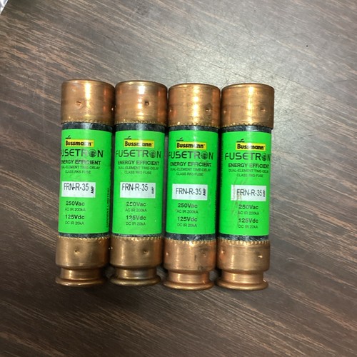 Bussmann Fusetron FRN-R-35 Fuse Dual Element Time Delay 35 Amp, Lot Of ...