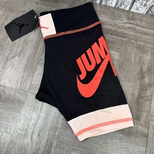 Jordan Girls Jumpman 45B443-023 Biker Shorts size Small Black Athletic - Picture 1 of 5
