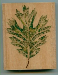 RUBBER STAMPEDE rubber stamp OAK LEAF wood mounted, Fall, Tree Leaves, A2488F - Picture 1 of 1