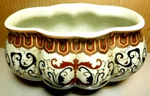 Amita~Chinese Export Porcelain Oval Flower Planter/ Pot/ Vase Antique RARE!! - Picture 1 of 24