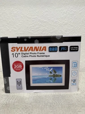 Sylvania 10" Digital Photo Frame 2GB LED Panel JPEG Support - Image 1 of 4