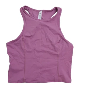 New Lululemon Size 12 Nulux Racerback Cropped Run Tank Waist Length VLVD Purple - Picture 1 of 5