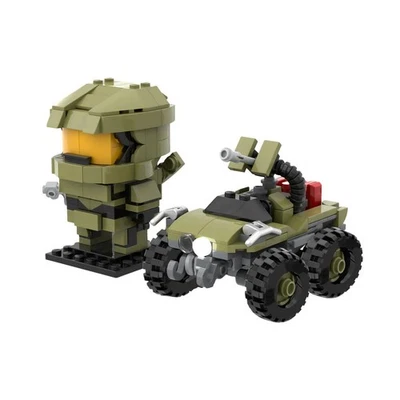 Game Halo MOC Master Chief & Warthog Building Block Set 346PCS Creative Kid Gift - Image 1 of 3