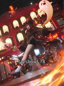 Genshin Impact Hu Tao Cosplay Suit Costume Comic Exhibition Uniform Halloween - Picture 1 of 21
