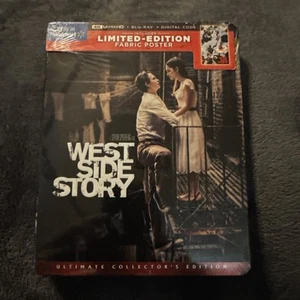West Side Story 4k Ultra HD Blu-Ray + Digital Limited Edition Fabric Poster New - Picture 1 of 2