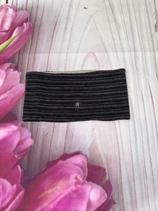 Smartwool Women’s Thermal Merino Reversible Headband Black Gray(inside Have Hole - Picture 1 of 4