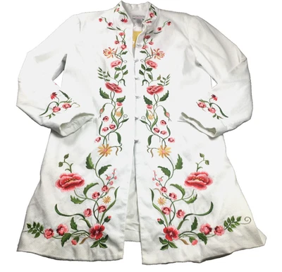 Plumero Victor Costa Ocasión Mujer Talla M Floral Bordado Manga Larga Forrado Nuevo con Etiquetas Foto 1 de 4