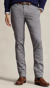 Neu mit Etikett $ 125 Polo Ralph Lauren Herren Stretch klassische Passform Chinohose BIG & TALL GRAU - Bild 1 von 5