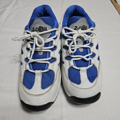 Z-Coil Pain Relief Footwear White Blue Athletic Walking Shoes Women's 10 - Image 1 of 4