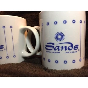 2 Vintage Historic Sands Hotel Casino Las Vegas Mugs Collectible Souvenir Cups - Picture 1 of 8