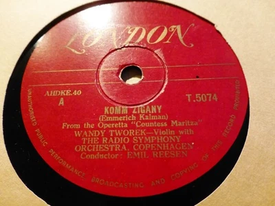 TANGO JALOUSIE WANDY TWOREK Violin Jacob Gade KOMM ZIGANY DECCA T 5074 Latin - Image 1 of 2