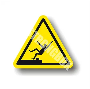 Industrial Safety Decal Sticker caution FALLING HAZARD - TRIPPING warning label - Picture 1 of 1