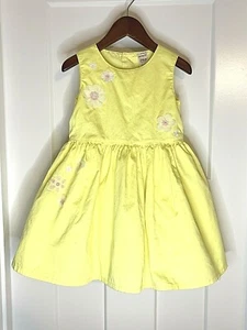 Carters Sz 2T Girls Yellow Sundress w / Flores forradas - Imagen 1 de 5