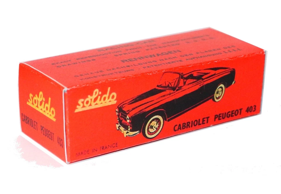 Solido boîte repro 108 Peugeot 403 cabriolet