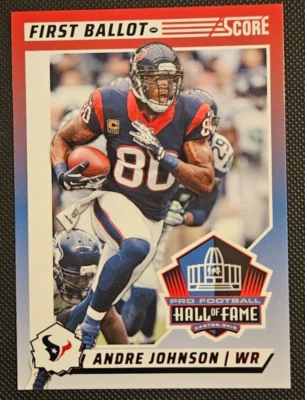 2024 Score First Ballot (RED) #3 Andre Johnson! Houston Texans ~ Hall Of Fame - Image 1 of 3