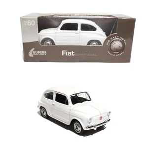 Welly 1/60 Fiat 500 White Voiture Miniature Vintage - Imagen 1 de 4
