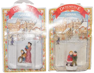 DICKENSVILLE NOMA Collectibles Christmas Village Figures Children Woman People - Picture 1 of 8
