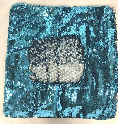 Decorative Pillow Case with Reversible Sequins and Satin Lining - Image 1 of 3