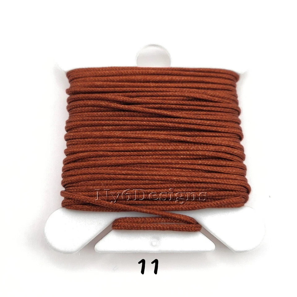 Cuerda de nailon de 15 pies 0,8 mm cuerda satinada cuero chino anudado cuerda de coser carrete de rollo Foto 1 de 1