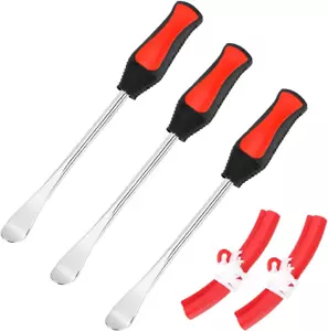 Tire Spoons Lever Tool Set, Steel Professional Tire Changing Removal Kit with 1 - Picture 1 of 12