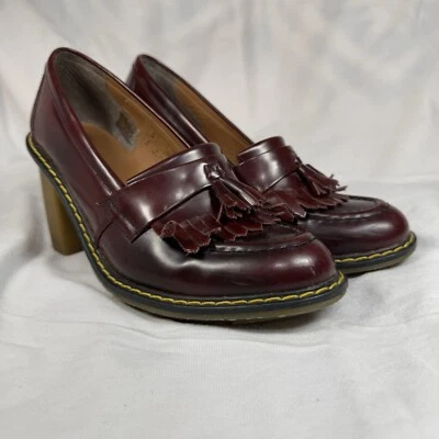 Mocasines Dr. Martens Borgoña Roma Packard Borla Tacón Talla 10 Mujer Foto 1 de 4