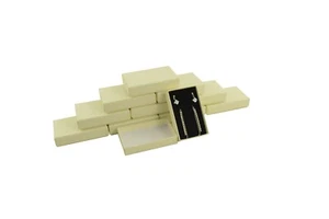 Cream Earring Vibrant Pendant White Black Insert Display Storage Gift Box - Picture 1 of 6