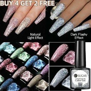UR SUGAR 7.5ml Nagel Gellack Glitzern Pailletten Nail UV Gel Polish Soak off