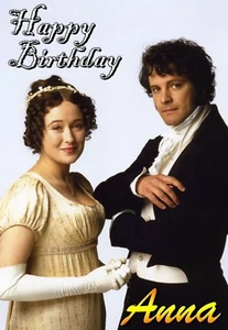 PRIDE & PREJUDICE COLIN FIRTH JENNIFER EHLE Personalised Happy Birthday Art Card - Picture 1 of 6