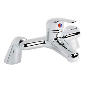 Chrome Bathroom Bath Filler Mixer Tap Deck Mounted Single Lever Modern - Picture 1 of 3