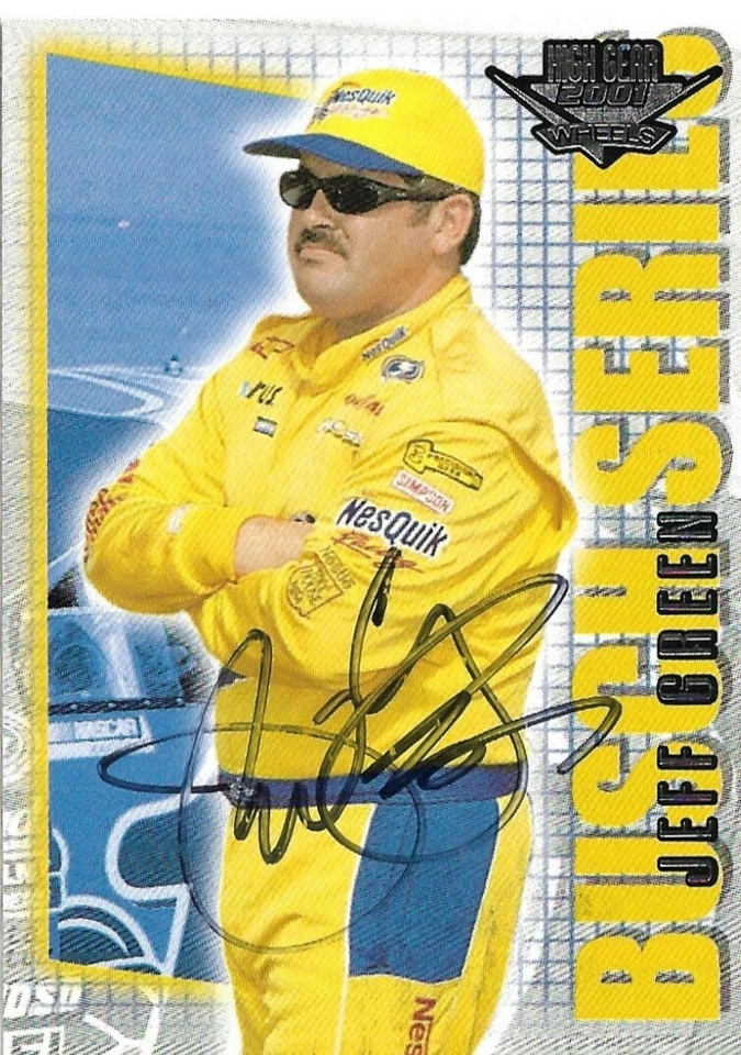NASCAR Driver Jeff Green signed 2001 WHEELS HIGH GEAR racing card #36 - Image 1 of 1