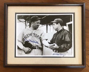 Carl Hubbel and Bill Terry HOF Autographed 8x10 Signed Vintage Photo - Picture 1 of 2