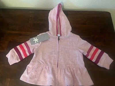New Splendid Baby Girls Pink Zip Up Long Sleeve Hoodie 3-6 Months - Image 1 of 4