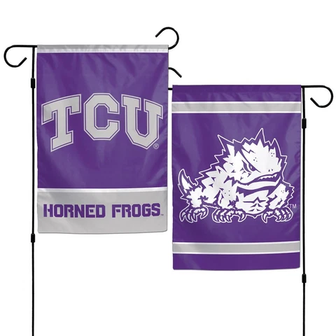 TCU HORNED FROGS 12"X18" 2 SIDED GARDEN FLAG BRAND NEW WINCRAFT Cover