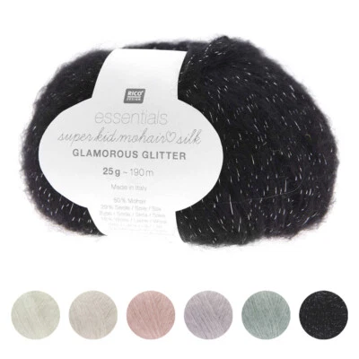Rico Essentials Yarn Super Kid Mohair Loves Silk Glamorous Glitter Wool 25g - Image 1 of 4