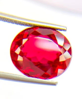 PIGEON BLOOD RED 11.95 CT PERFECT RUBY CORUNDUM OVAL GEMSTONE CHRISTMAS GIFT - Image 1 of 4
