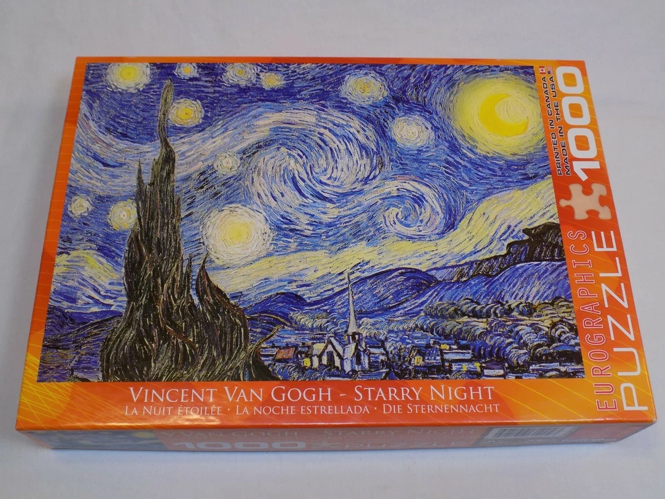 Vincent Van Gogh Starry Night EuroGraphics Puzzle 1000 Pieces NOT Counted AS IS - Image 1 of 2