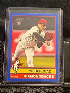 Yilber Diaz RC 2025 Topps Heritage Dark Blue Border #372 Diamondbacks - Picture 1 of 2