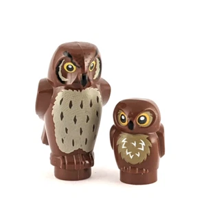 Braune Eule und entzückende Baby Eule Lego Minifiguren - Bild 1 von 3