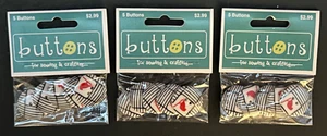 Buttons Birds 3 Packages 2 hole flat back Brand New - Picture 1 of 1