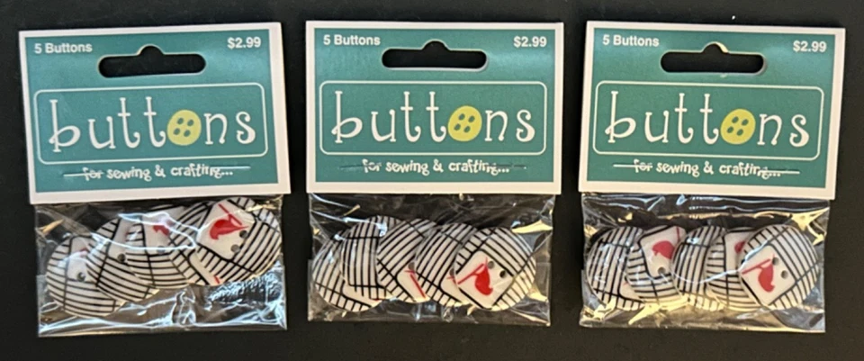 Buttons Birds 3 Packages 2 hole flat back  Brand New - Image 1 of 1