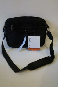 Nuevo con etiquetas para hombre Van Heusen negro textil funda de bolsillo 12"" x 2"" x 9""* - Imagen 1 de 9
