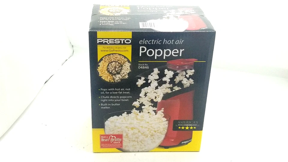 Presto Popcorn Popper 04846 Electric Hot Air
