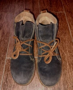 Born Temple Rust Womens Brown Suede Leather Lace Up Ankle Boots F32529 Size 9 - Picture 1 of 10