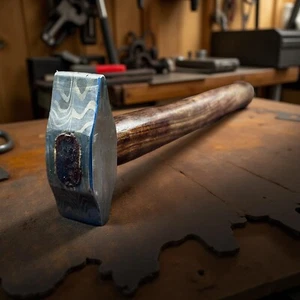 Martillo de acero Damasco forjado a mano | Mango de madera | Tratamiento térmico | Jayger - Imagen 1 de 5