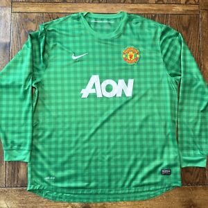 De Gea Manchester United 2012 2013 Long Sleeve Shirt Jersey Nike Green