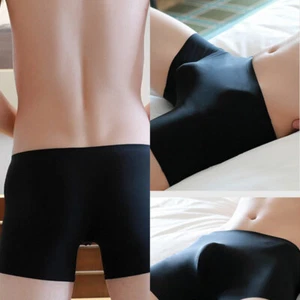 Hombres Ropa Interior Sin Costuras Hielo Seda Calzoncillos Calzoncillos Calzoncillos Delgados Suaves - Imagen 1 de 17